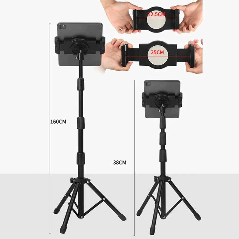 Suporte de Tablet Dobrável Piso Tripé para Ipad Pro 12.9 Samsung Lenovo Huawei Xiaomi Universal 15 Polegada Holer 360 Rotação - Imagem 5