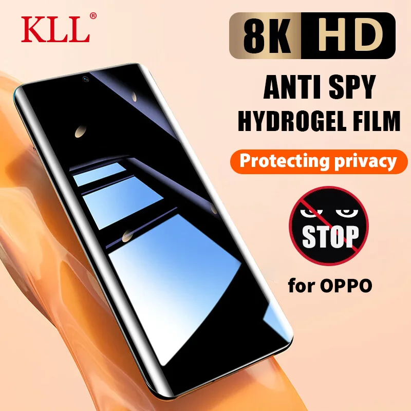 

3D Curved Anti-spy Privacy Hydrogel Film For OPPO Reno 11 10 9 Pro 8T 5G Screen Protector for Realme 11 10 12 Pro Plus No glass