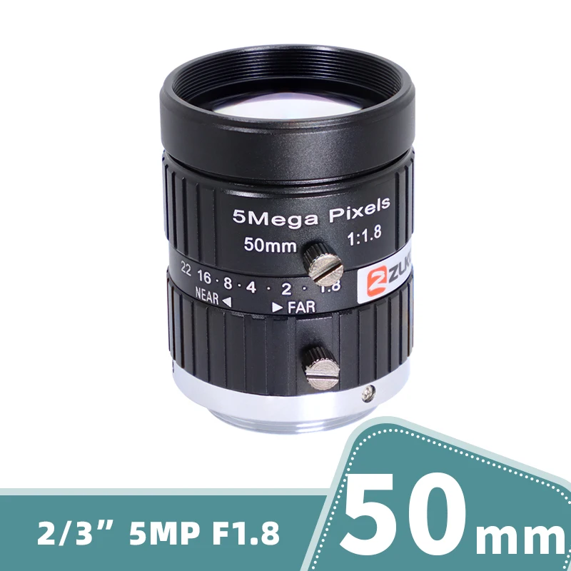 8mm Makro objektiv 5mp c Mount Objektiv 2/3 Zoll imx178 imx226 Sensor manuelle Iris Bild verarbeitung verzerrung armes CCTV-Objektiv für Kamera – Detail 8