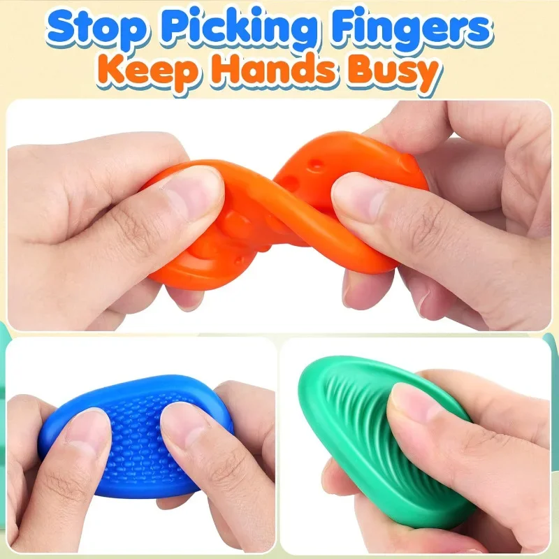 Toys Sensory Stone Sensory Toy Stress Relief Toy for Children Silicone Rubber Mini Fidget Kids Antistress Foot Haptic Anxiety
