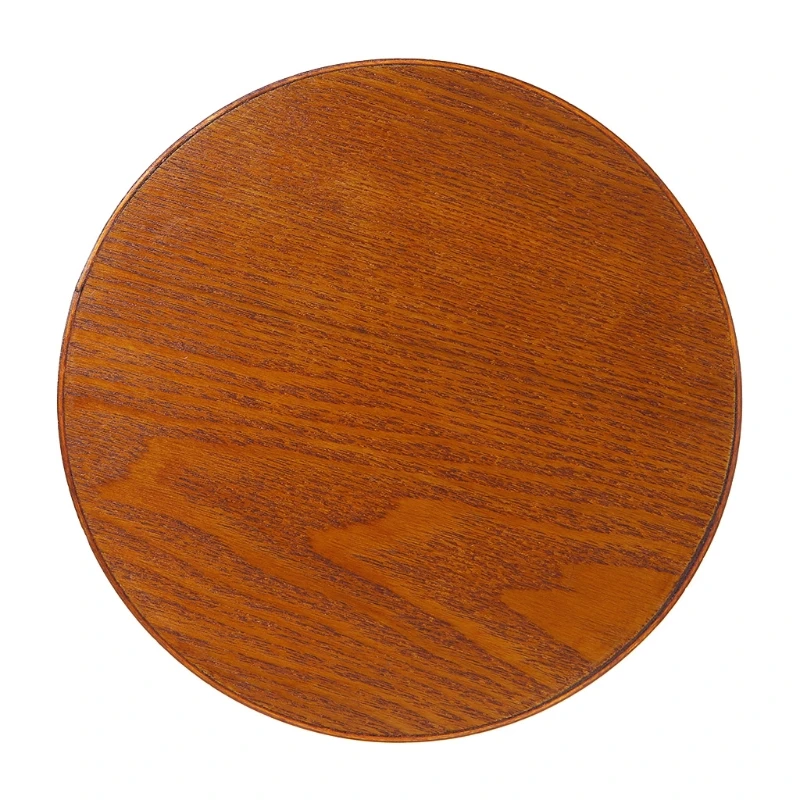 

Natural Wooden Round Plate Tea Fruit Bakery Serving Tray Dishes Platter New Dropship