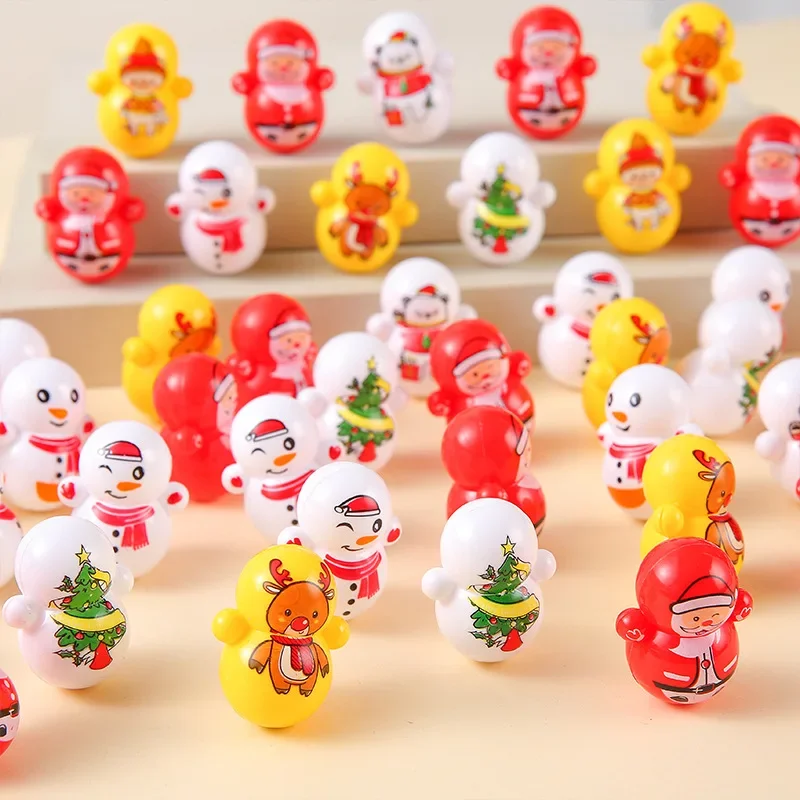 Mini Christmas Santa Claus Tumbleweed Toy Educational Cartoon Cute Mini Kindergarten Gift Toy for Children