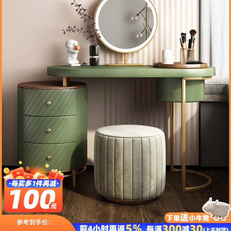 

Роскошный роскошный туалетный столик в скандинавском стиле, шкаф-ведро, макияжный столик, современная и простая маленькая спальня, минимализ