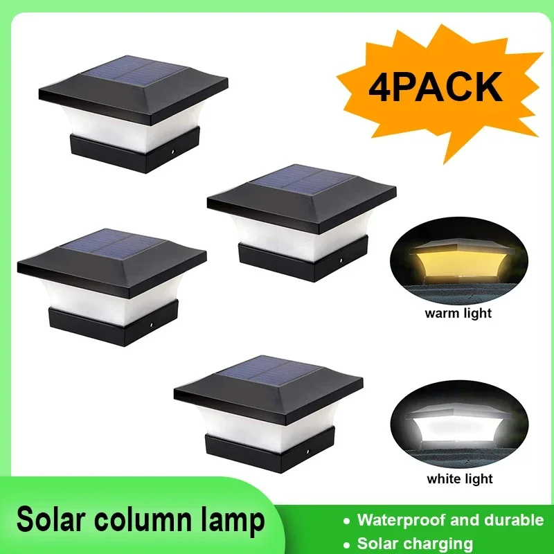 

Solar Fence Post Lights,Solar Post Cap Landscape Lighting Lights Outdoor Solar Post Light Waterproof For Decorate Garden Pathway