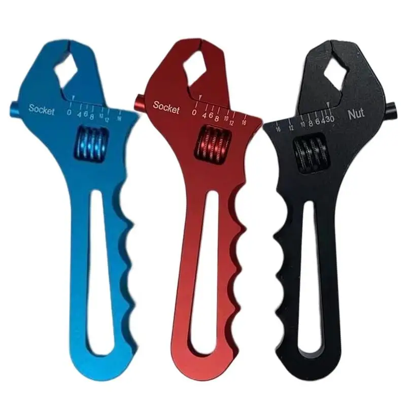 

New Adjustable AN Aluminum Wrench Hose Fitting Tool Aluminum Spanner AN3-AN12 Wrench Spanner Fitting Tools For All engine