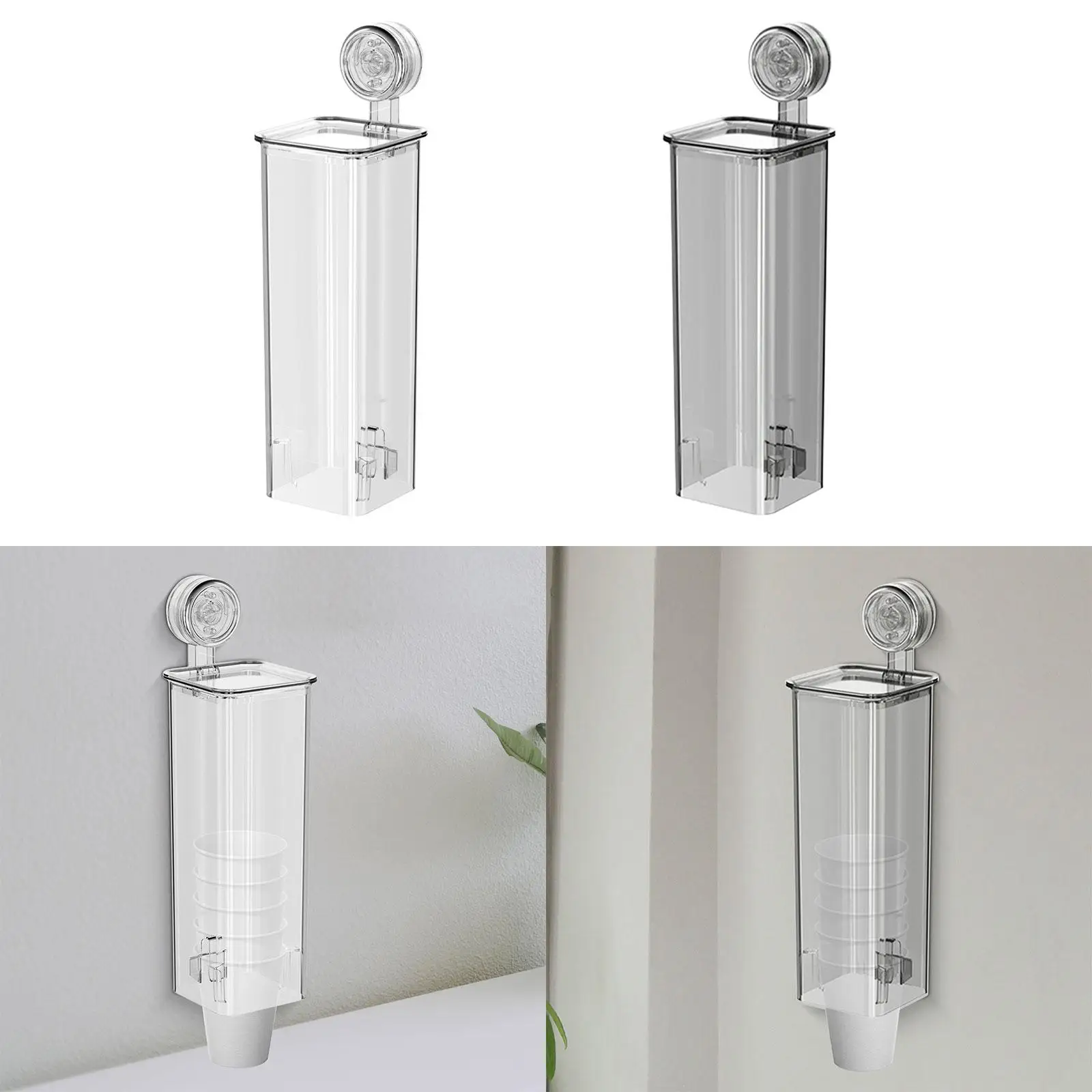Cup Dispenser Disposable Cups Dispenser with Paste Paper Cup Organizer for Break Room Apartment Restaurant Household Dorm