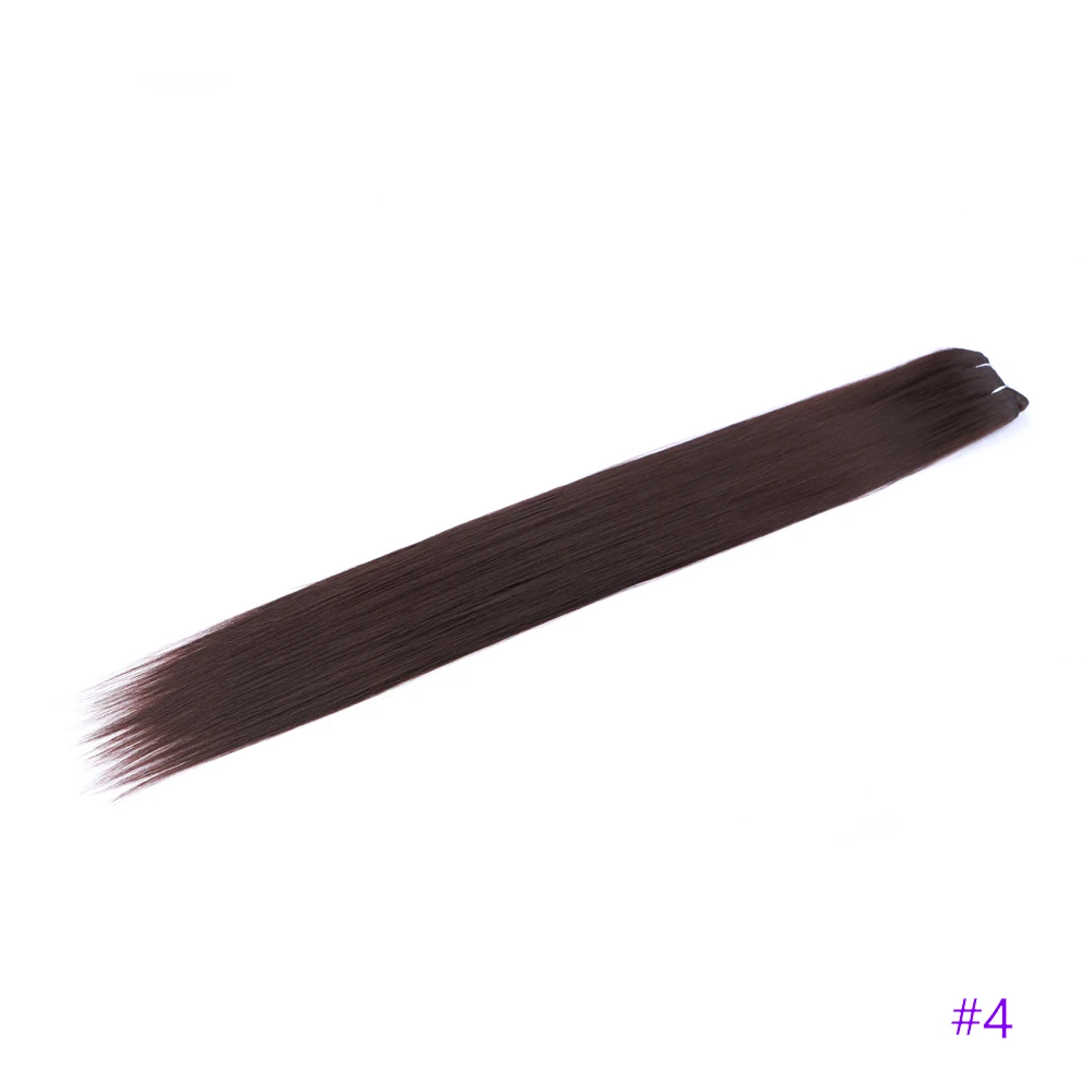 Synthetische glatte Haar bündel für Frauen 10-30 Zoll hitze beständige Faser Haar verlängerungen afrikanische Haars chüsse webt 100g Packung – Detail 15