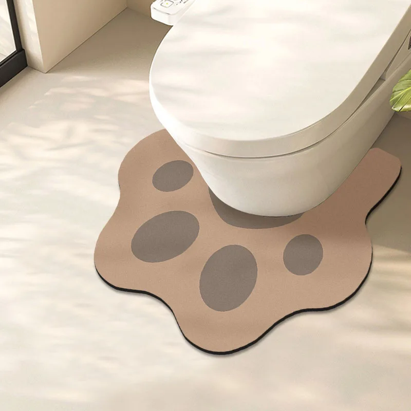 

U Shaped Shower Mat Diatomaceous Earth Bath Mats Fast Water Drying Diatom Mud Foot Mat Anti-Slip Bathroom Floor Mats