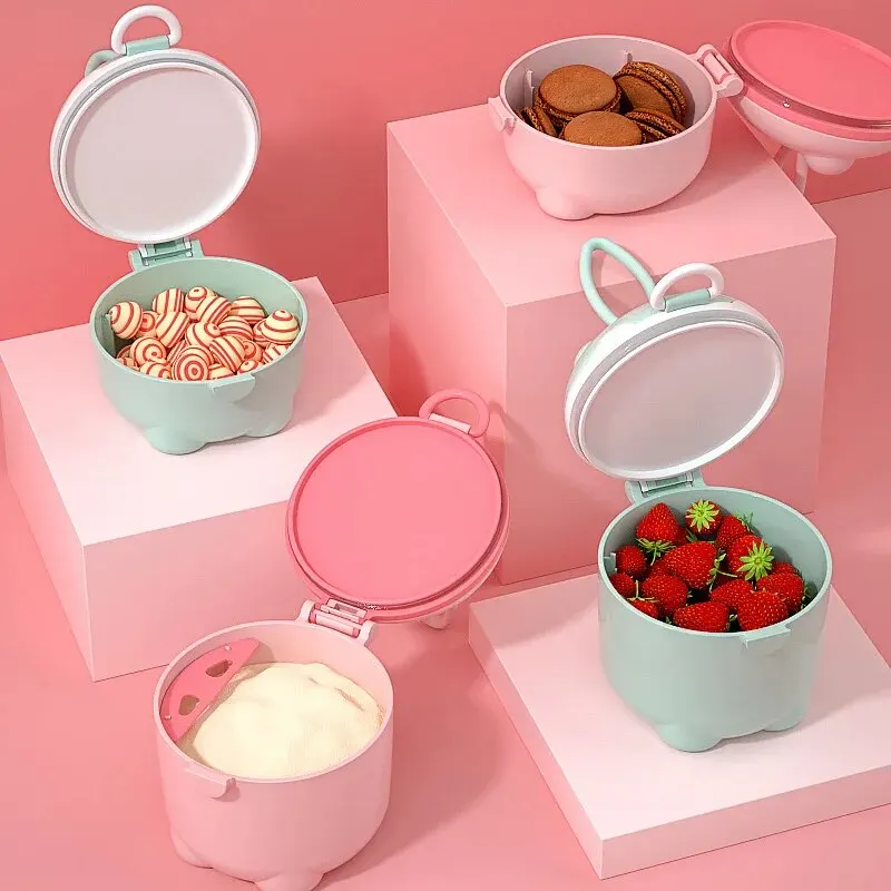 Baby Formula Box Portable Food Supplement Box Sealed Can Divisible Moisture-proof Storage Tank