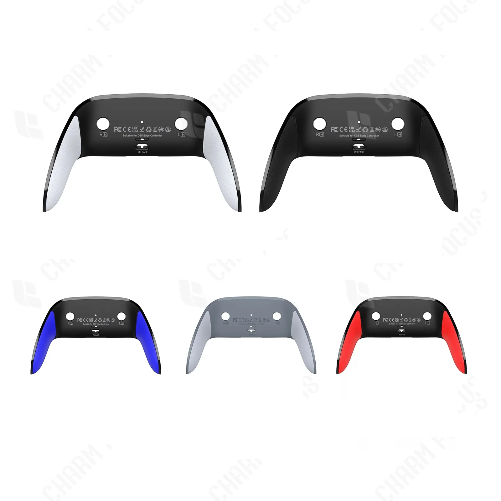 Decorative Bottom Shell with Soft Rubber Grip for DIY Replacement (Controller Not Included)