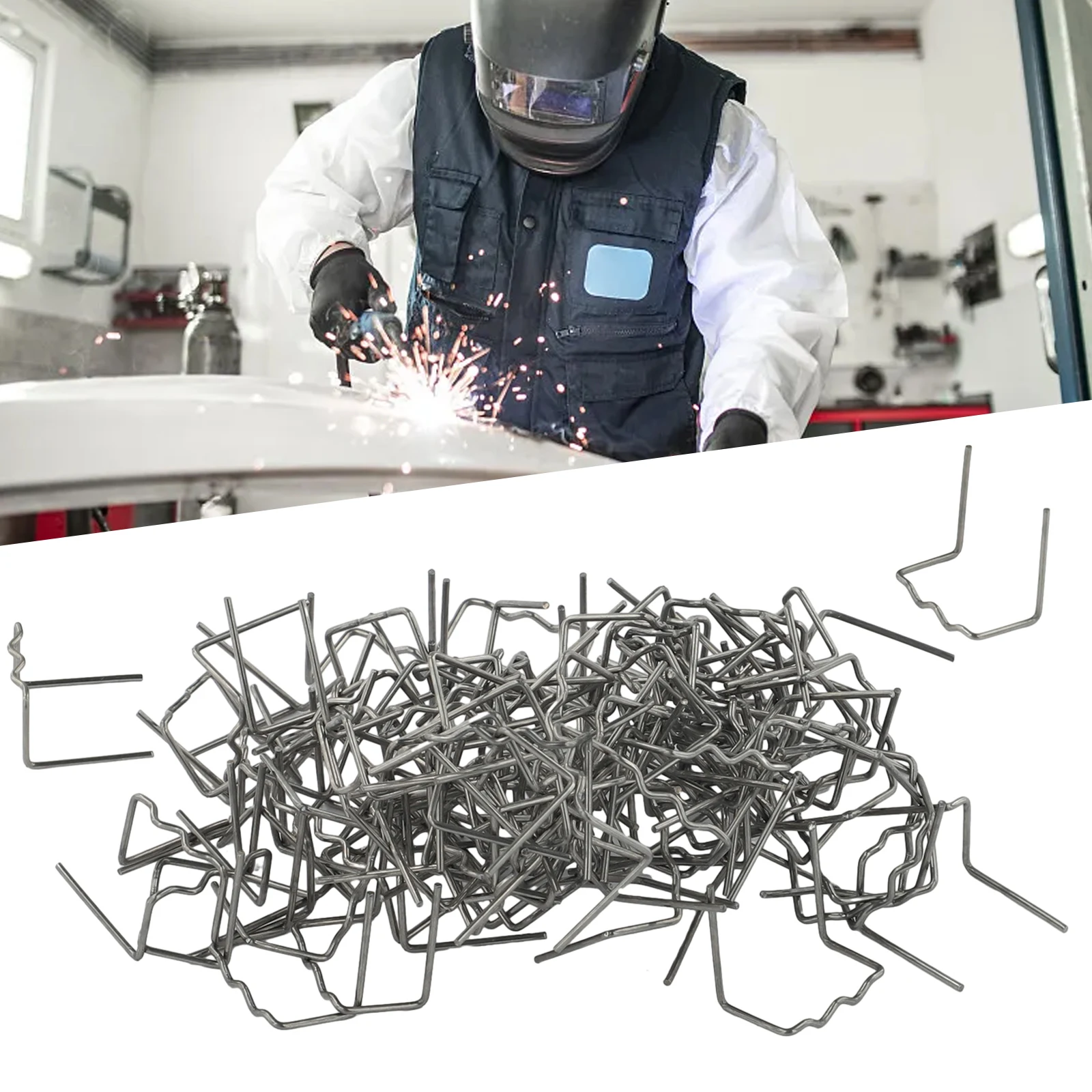 

100PCS Hot /Stapler Staples 0.6/0.8mm Stainless Steel Stapler /Welding Soldering Tools For Car Bumper/ Plastic Welder Repair Kit