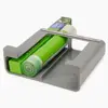 Plastic Cling Film Organizer Grey Wall Mounted Tinfoil Organizer No-Punch Space Saving Hanging Cabinet Storage Shelf for Home 1