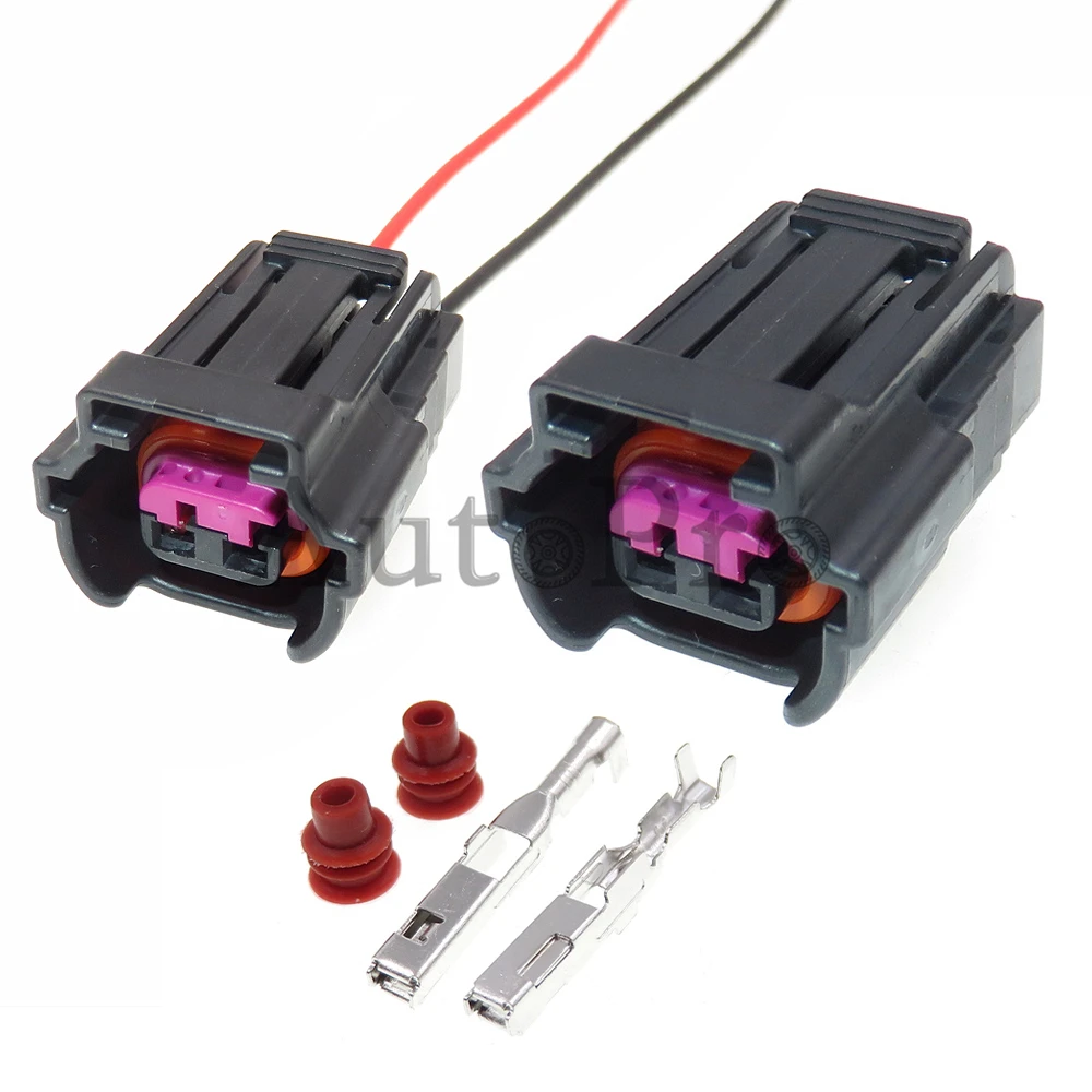 

1 Set 2 Hole 6189-6872 Car Fuel Nozzle Wire Cable Waterproof Electrical Socket for VW Audi 8E0973722