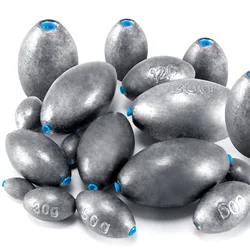 Oval Egg Sinkers, Versatile Fishing Weights for Surf and Long Casting (120g - 3pcs)