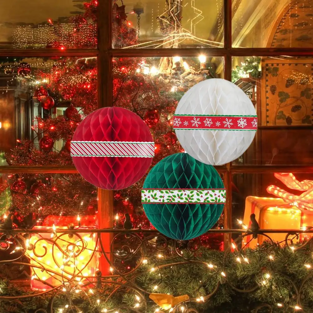 

Festive Table Decorations Festive Paper Decorations Unique Honeycomb Balls for Christmas Tables Windows Parties Paper Honeycomb