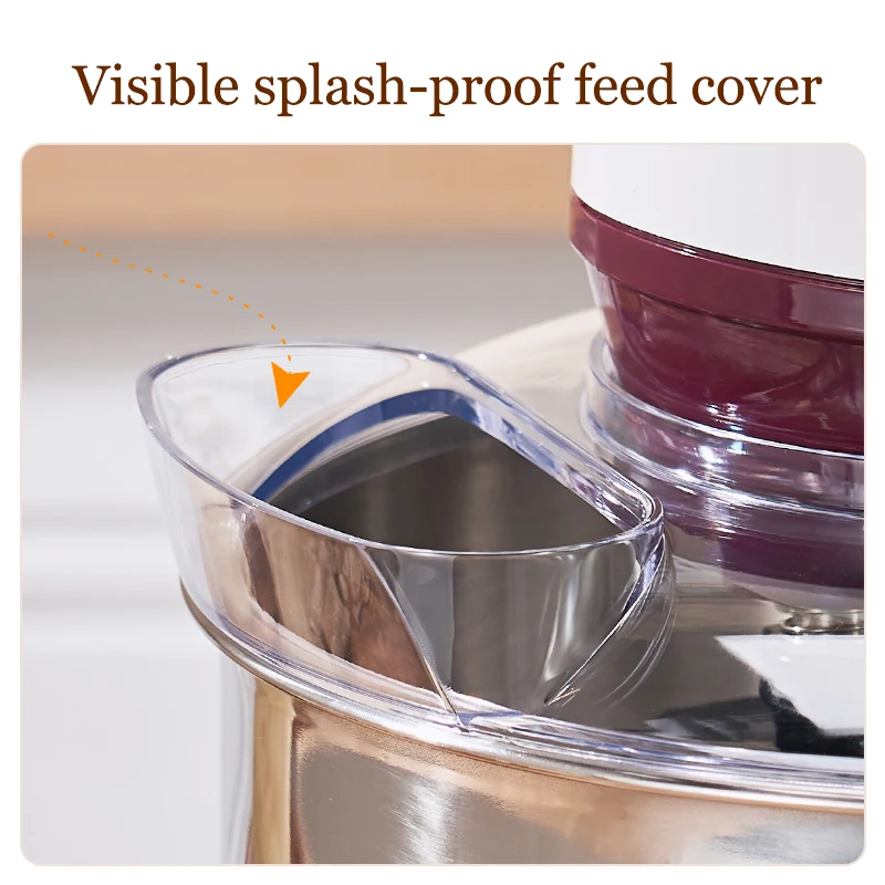 SUNATUR Electric Kitchen Blender Machine Stand Mixer with Planetary Beater Supports Dough Mixing Processor for Home Appliances