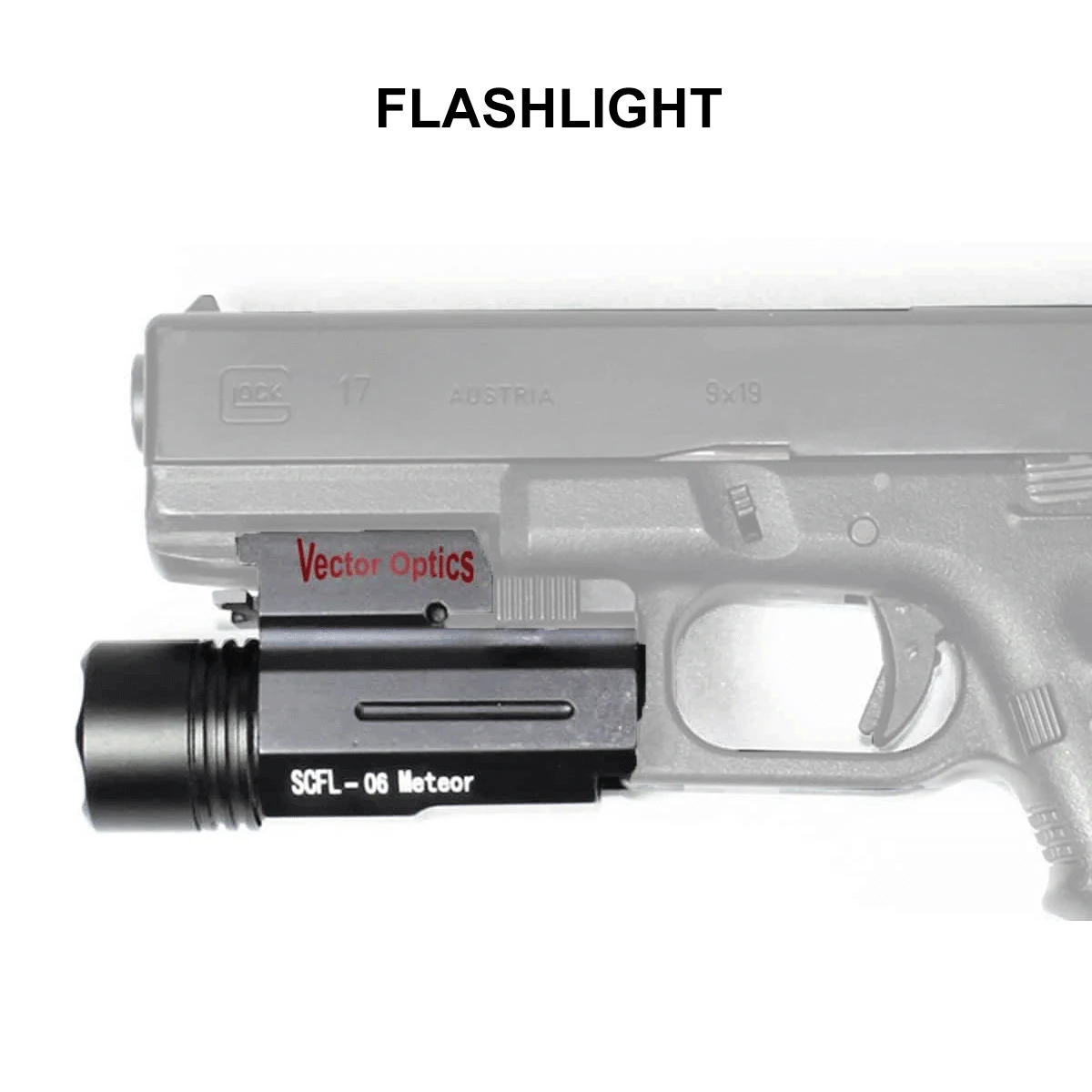 

Lampe de poche pistolet lampes de poche LED tactiques 200LM avec lumières d'arme à dégagement rapide pour monture Picatinny conçue pour un vrai pistolet à feu