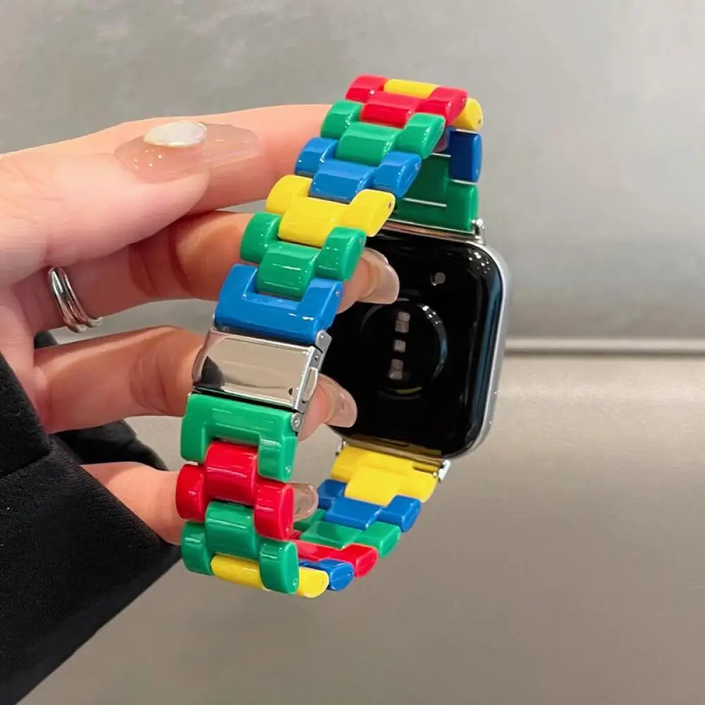 Stylish 22mm Transparent Resin Smartwatch Strap Bracelet