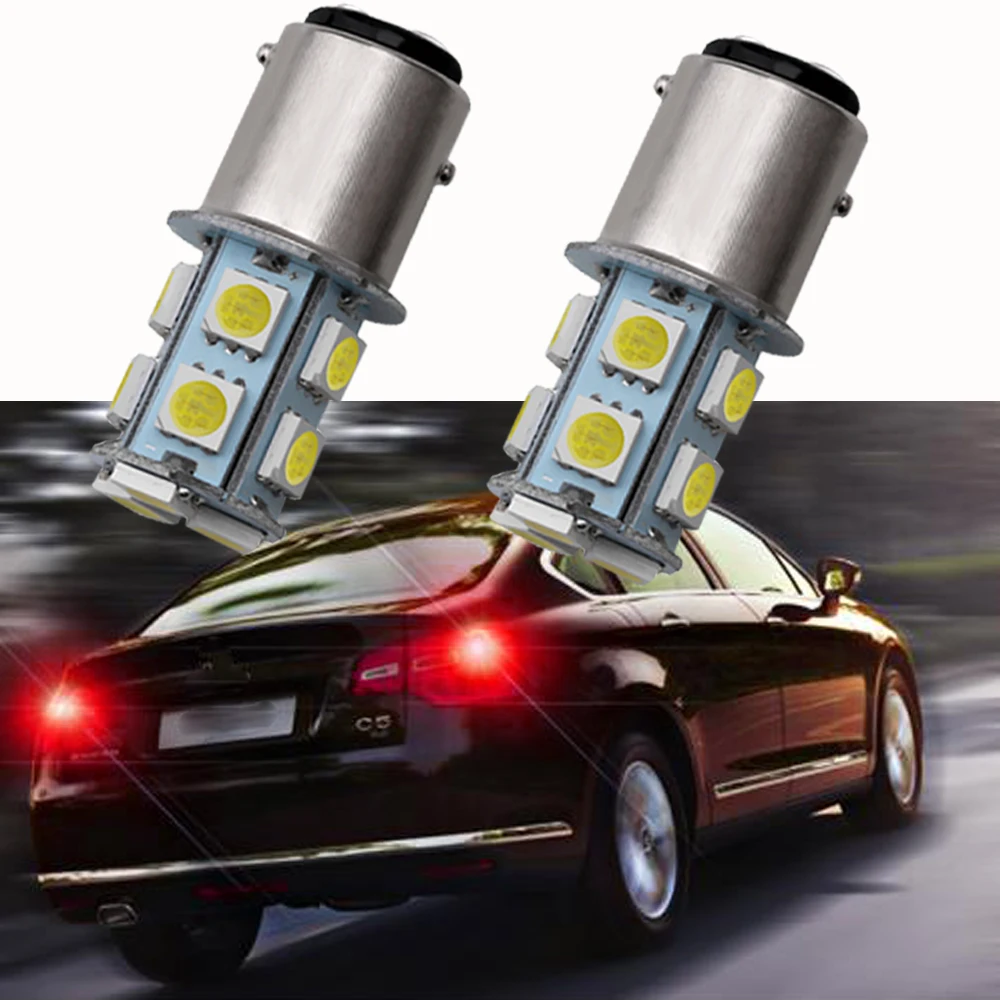 2X Super Helle 1156 BA15S 1157 BAY15D 13Led 5050 Auto Led Blinker Licht  Brems Schwanz Lampe Hinten Rückwärts Glühbirne 12V Fahren LED