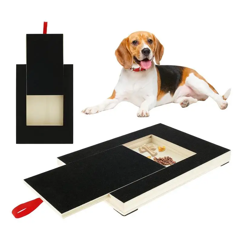 

Dog Nail Scratch Board File Scratch Pad Dog Nail Trim Toy With Snack Box Wooden Dog Nail Scratcher For Training pet supplies