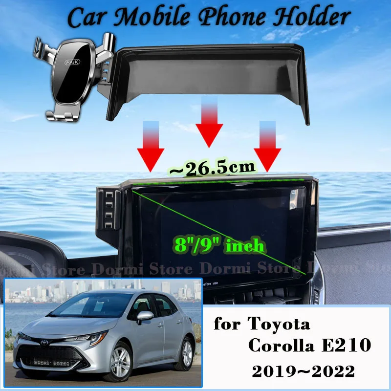 

Car Mount for Toyota Corolla E210 8/9" Screen 2019~2023 Air Vent Mobile Phone Holder GPS Bracket Gravity Stand Auto Accessories