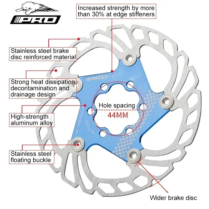 Bicycle Disc Brake Rotors 203 140 160 180 mm 6 Hole With Screw For Shimano Hydraulic Disc Brake