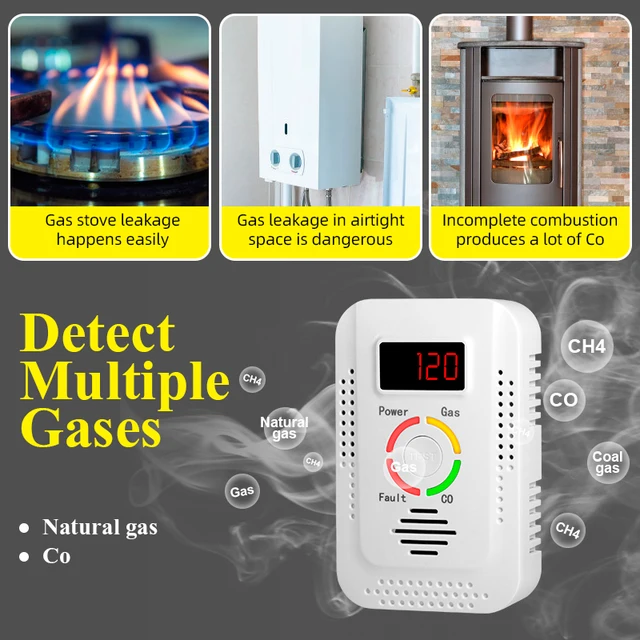 Rilevatore Gas E Monossido Carbonio WiFi - Certificato EN50291 EN50194