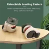 4 Pcs Retractable Leveling Casters Industrial Machine Swivel Caster Castor Wheel for Office Chair Trolley 220lbs Capacity GD-40F 2