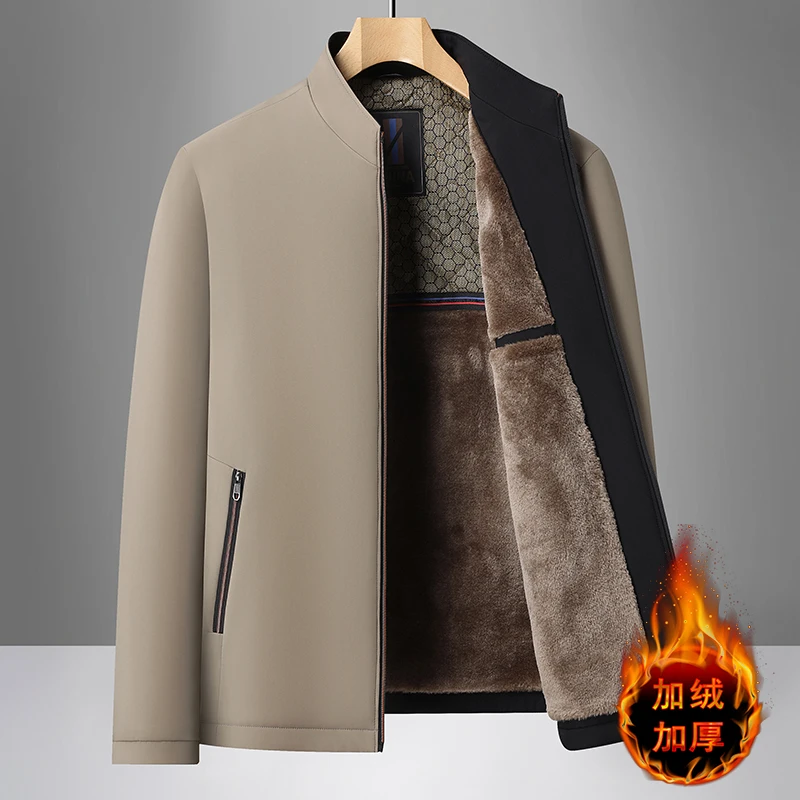 الأعمال عارضة الرجال سميكة جاكيت من الصوف الشتاء ا...