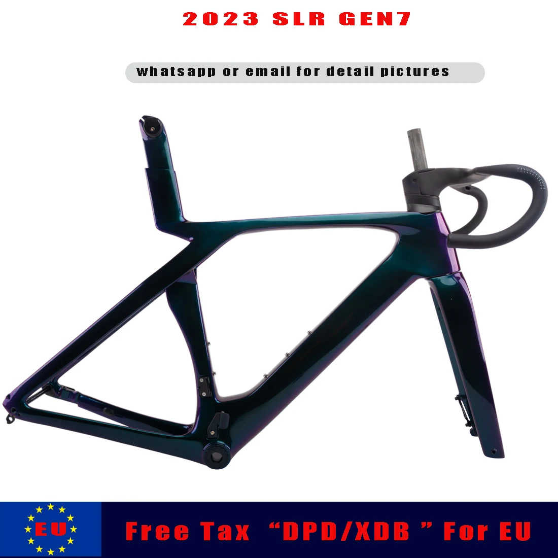 T1100 Ultimate Racing Carbon Road Frame SLR Carbon Bike Frame With Handlebar Gen7 Disc Brake Bicycle Framest DPD shipping