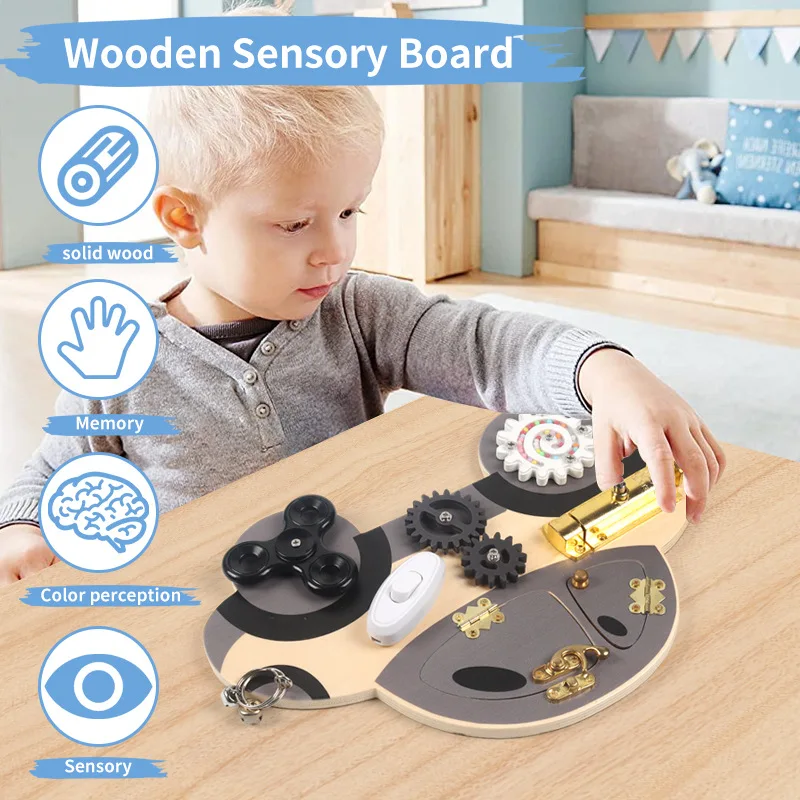

Children's Car Busy Board Montessori Enlightenment Unlocking Hands-On Ability Multifunctional Interactive Toys Teaching Aids