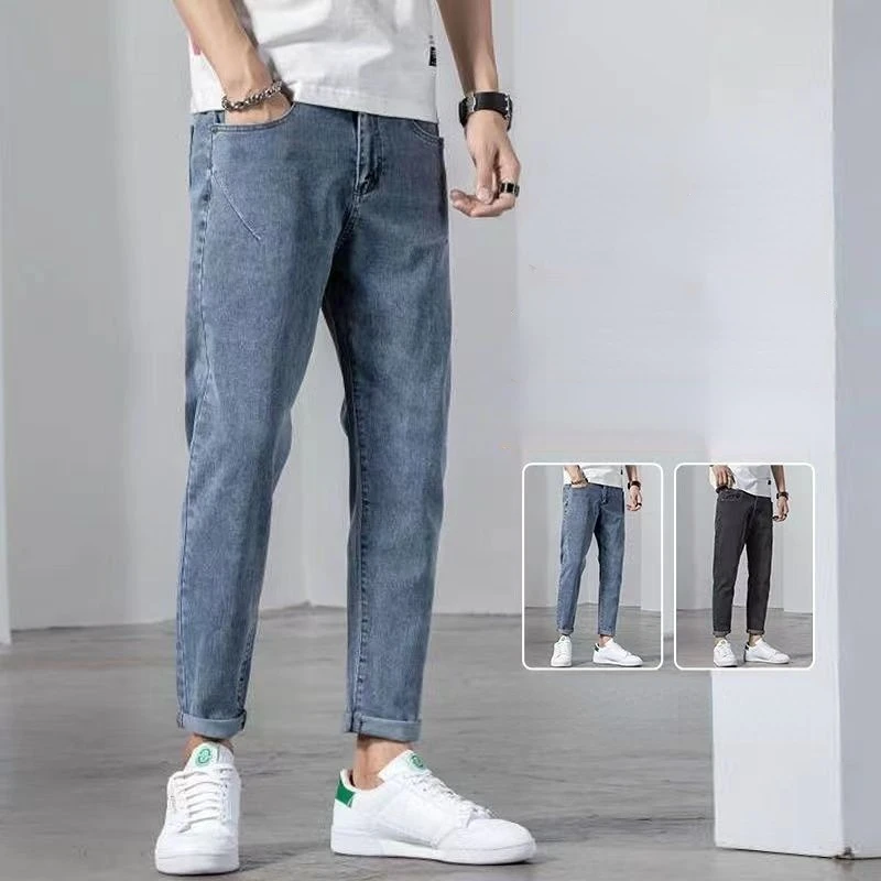 thumbnail image 1 of Pantalones vaqueros holgados de tendencia 2024 para hombre, pantalones vaqueros de alta calidad, de algodón de diseño elegante y cónico, nuevos y de lujo en tendencia, 1 of 4