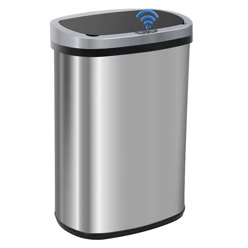 

FDW Garbage Can 13 Gallon 50 Liter Kitchen Trash Can for Bathroom Bedroom Home Office Automatic Touch Free High-Capacity