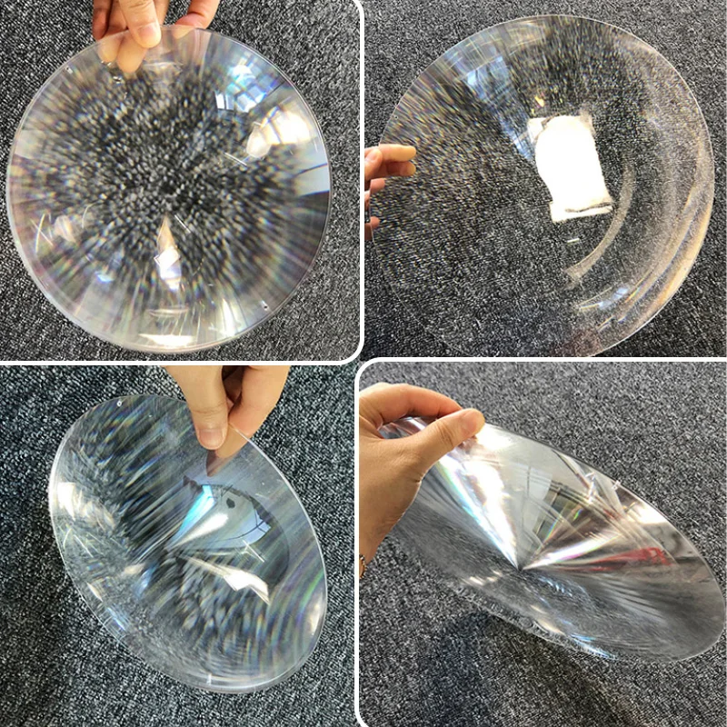 

360mm 380mm Optical Fresnel Lens for Wedding Decoration Exhibition Hall Window Stage Display PMMA Plastic Lens with hole 1pc