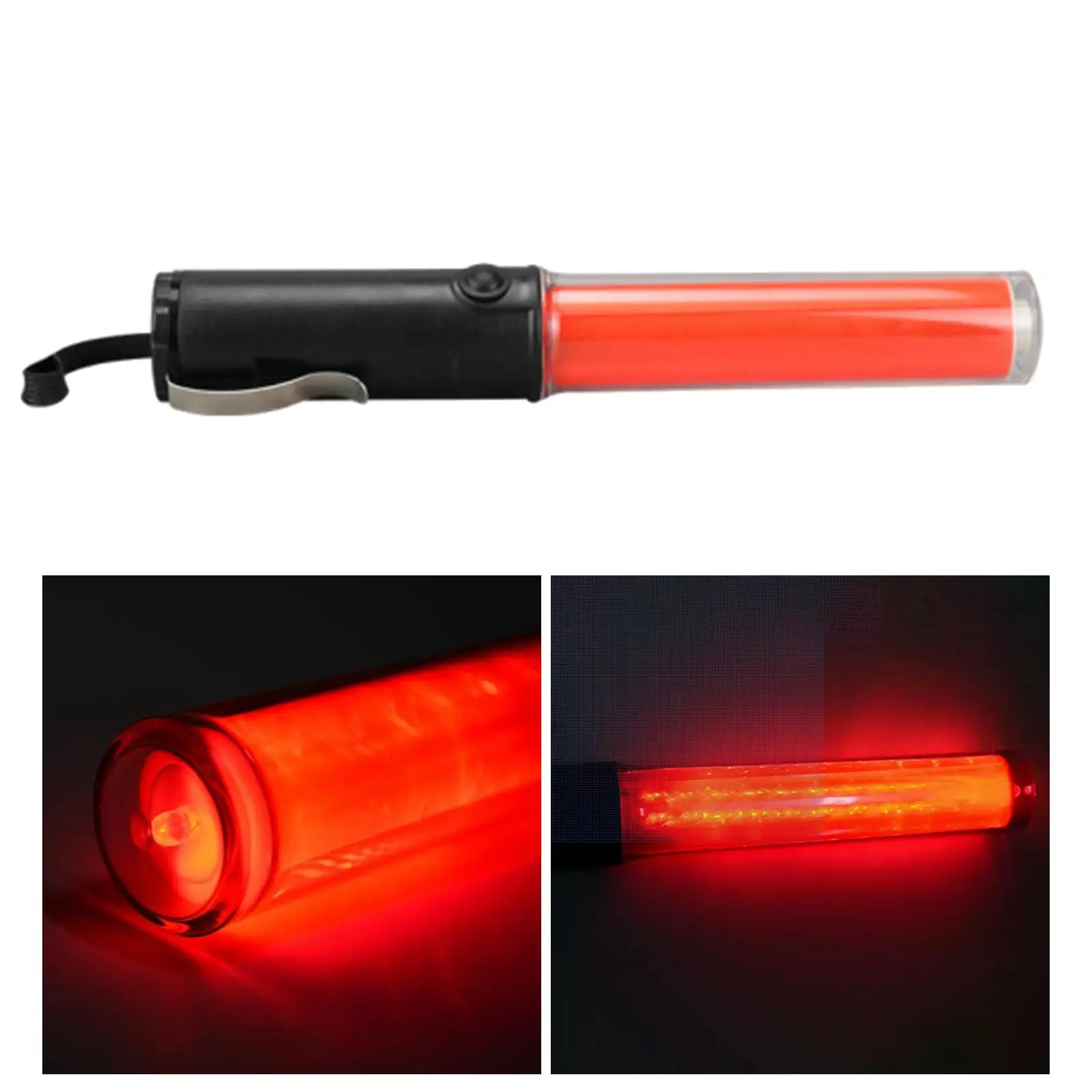 10inch Signal Traffic Wand and Side Clip Design Traffic Control Baton Safety Light Wand for Car Directing Parking Airport traffic signal wand
