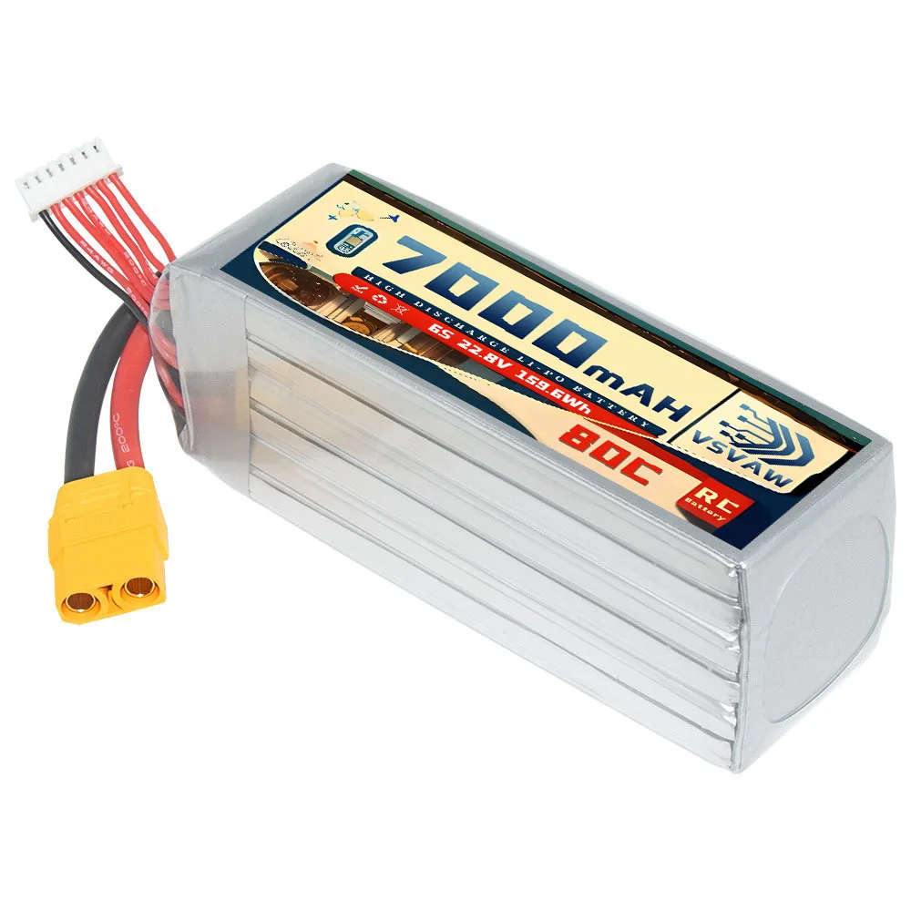 Upgraded VSVAW 6S 22.8V 80C/160C 7000mAh model drone FPV electric toy high magnification long endurance Lipo battery HV 3