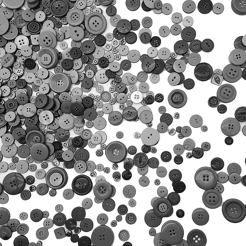 100Pcs 1-3cm Round Resin Buttons Mixed Color Button Kids Manual Button Painting 2/4Holes Button for DIY Craft Sewing Accessories 5