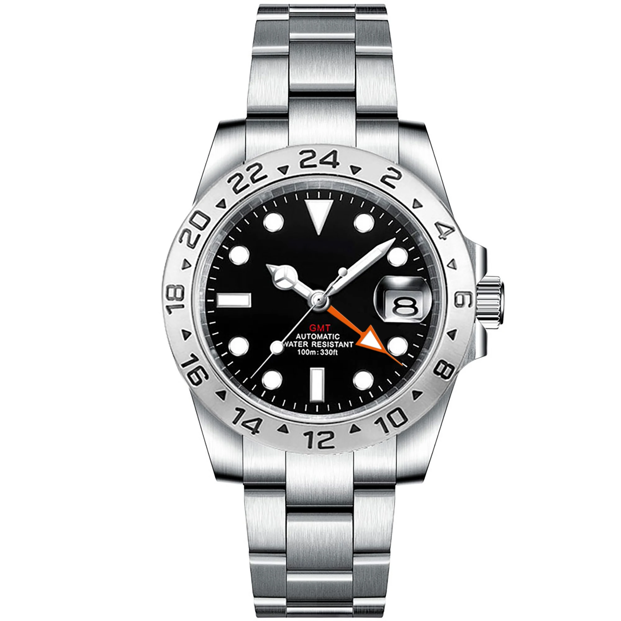 

40mm Corgeut New Luxury Mechanical Wristwatch NH34 GMT Watch Top Brand Sapphire Glass 100m Waterproof Men Watches reloj hombre