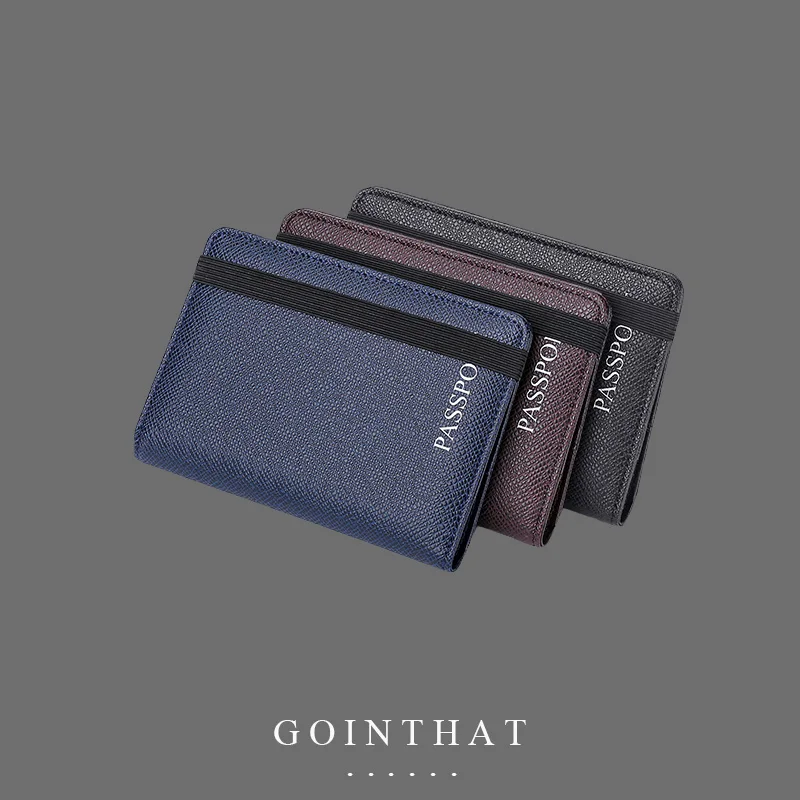 

Passport Leather Cover Travel Accessories Wallet Men Women For Document Pouch Credit ID Card Organizer Case High Quality Fashion