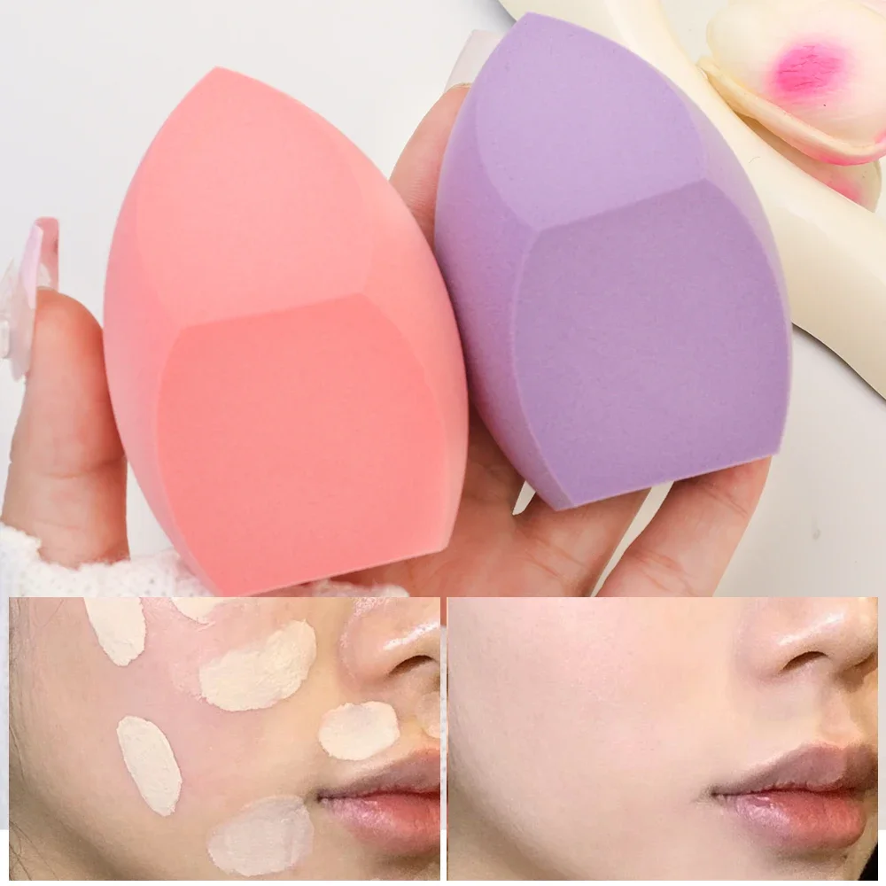 5pcs 자이언트 오버 사이즈 3 컷 뷰티 에그 뷰티 스펀지 파우더 에그 컨실러 파운데이션 드라이 웨트 사용 페이스 퍼프 메이크업 도구
