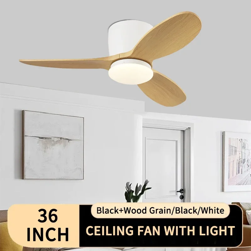 36 Inch Modern Low Floor Ceiling Fan Light Remote Control Living Room Bedroom Dining Room Ceiling Fan Pendant Light ceiling fan,led ceiling fan lights,led fan light