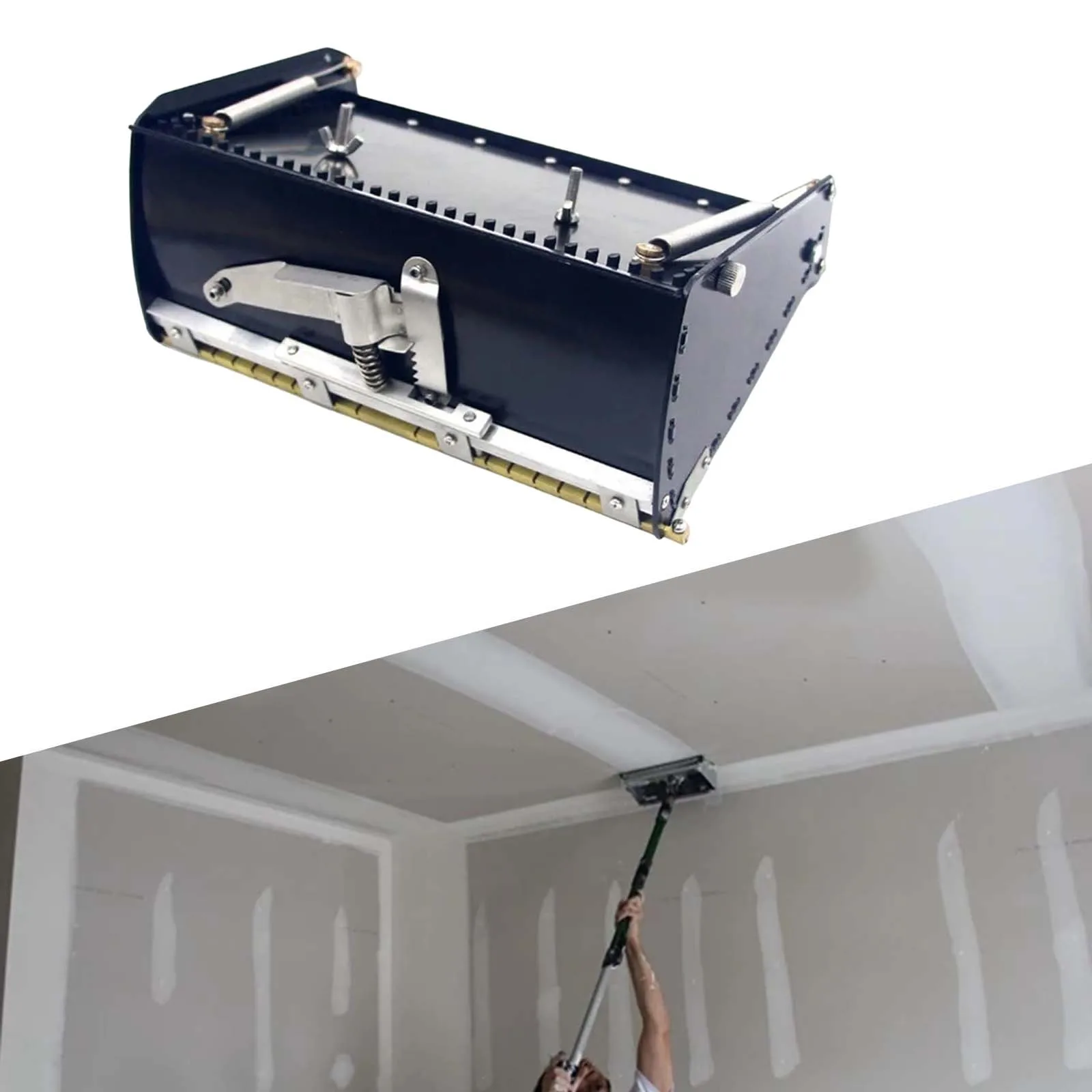 8inch Drywall Flat Finishing Box Wall Plastering Scraper Wear Resistant Compact Structure Wallboard Finishing Tool Wide Opening 3