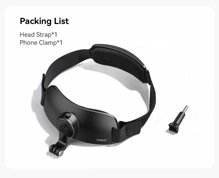 Head Strap Mount for Action Camera Smartphone Gopro 12 11 10 9 8 7 Head Strap Mo