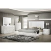 Queen 5-Piece Bedroom Set – Modern Design with Lacquer Finish, Geometric Accents, and LED Lighting 1