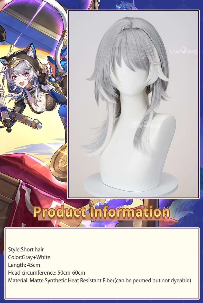 Cifera Wig Game Honkai Star Rail Cosplay Wig Light Gray Hair Short Hair Halloween Wig 10 Cifera Wig Game Honkai Star Rail Cosplay Wig Light Gray Hair Short Hair Halloween Wig 1