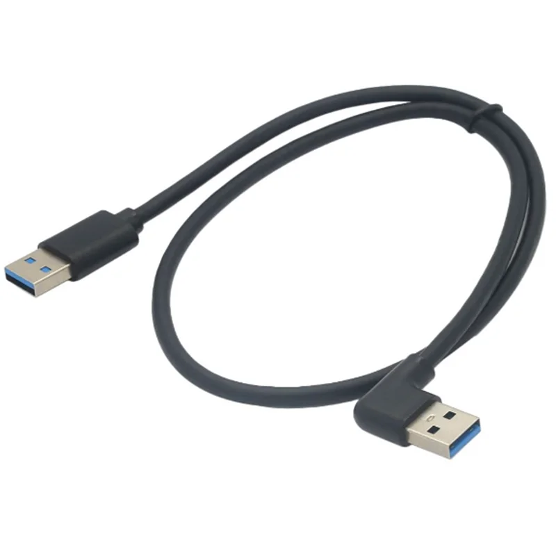 Right Angle USB 3.0 Male to Male Data Cable – High-Speed 5Gbps Connectivity