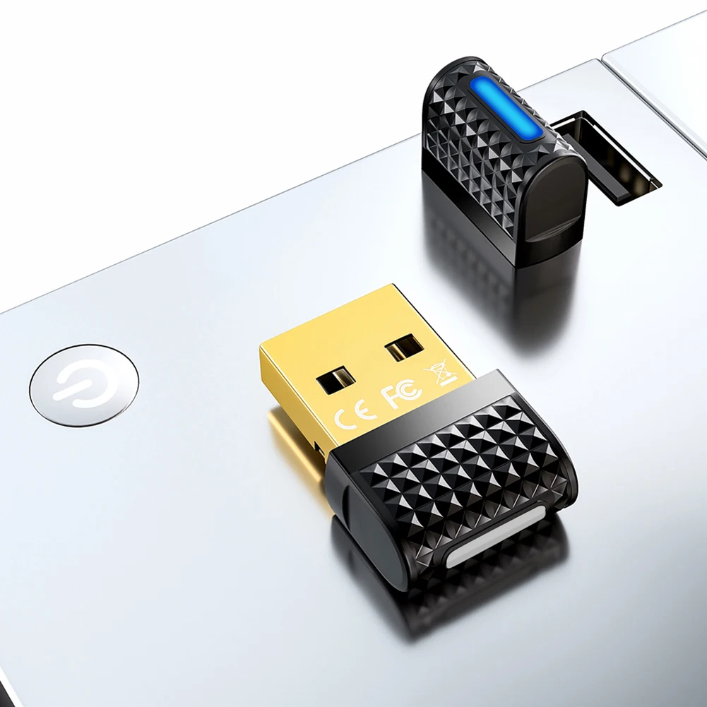 PC용 USB 블루투스 6.0 어댑터 Windows 11/10/8.1/7용 플러그 앤 플레이 키보드/마우스/프린터용 블루투스 수신기 및 송신기
