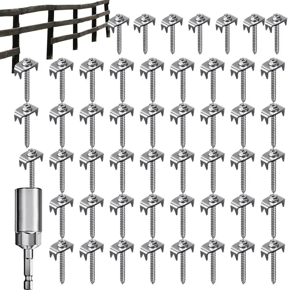 Description Picture 2 of itemFence Fasteners Fence Fasteners For Wire Fencing 50x Fence Staple Nails With Wire Fixer Fence Fasteners For Wire Mesh And Woven