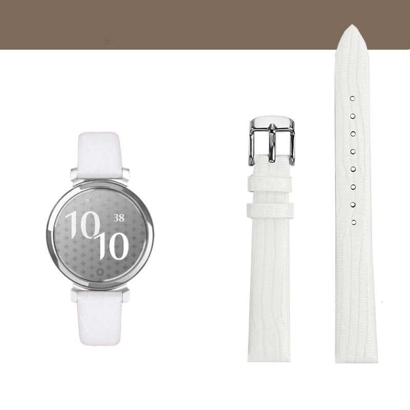 Fashionable Energetic Style Leather Cowhide Watchband for Women’s Smartwatch, 14mm