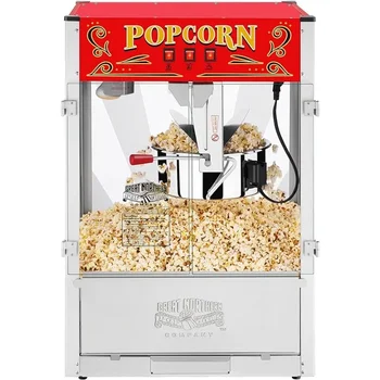 Midway-Marvel bancada Popcorn Machine, gaveta Old Maids, Bandeja aquecimento, vermelho, 7 galões Popper, Chaleira 16oz